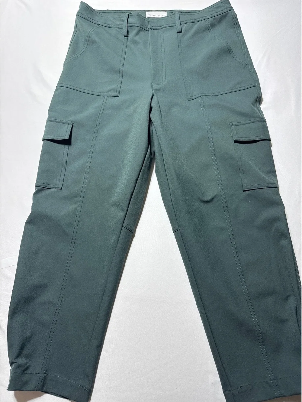 Dear John Cargo Pants in Sleek Slate Green - Size 32